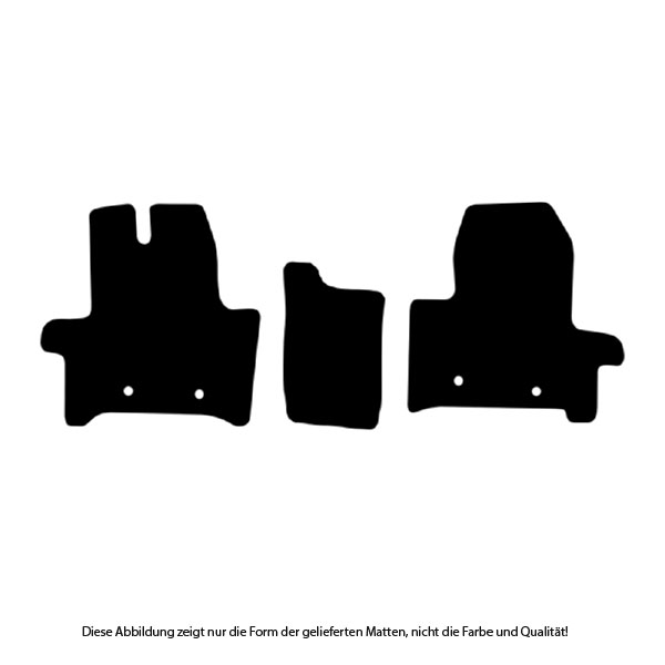 BÄR Autofussmatten Premium schwarz mit Kettelung passend für Ford Transit  Custom Baujahr 2013 bis 2016